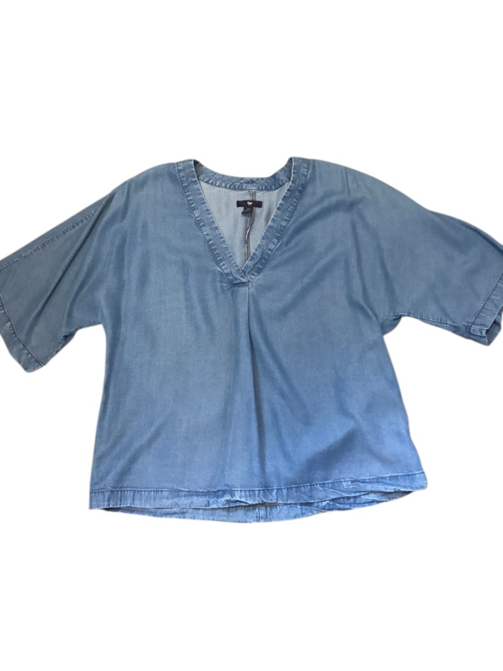 GAP Factory Indigo Blue V Neck Kimono Sleeve Top Size Large #739924